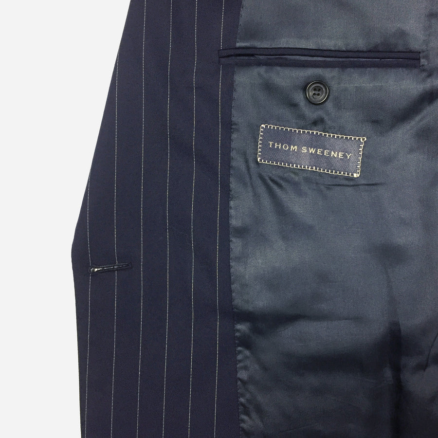Thom Sweeney Pinstripe Suit <br> Size 34 UK