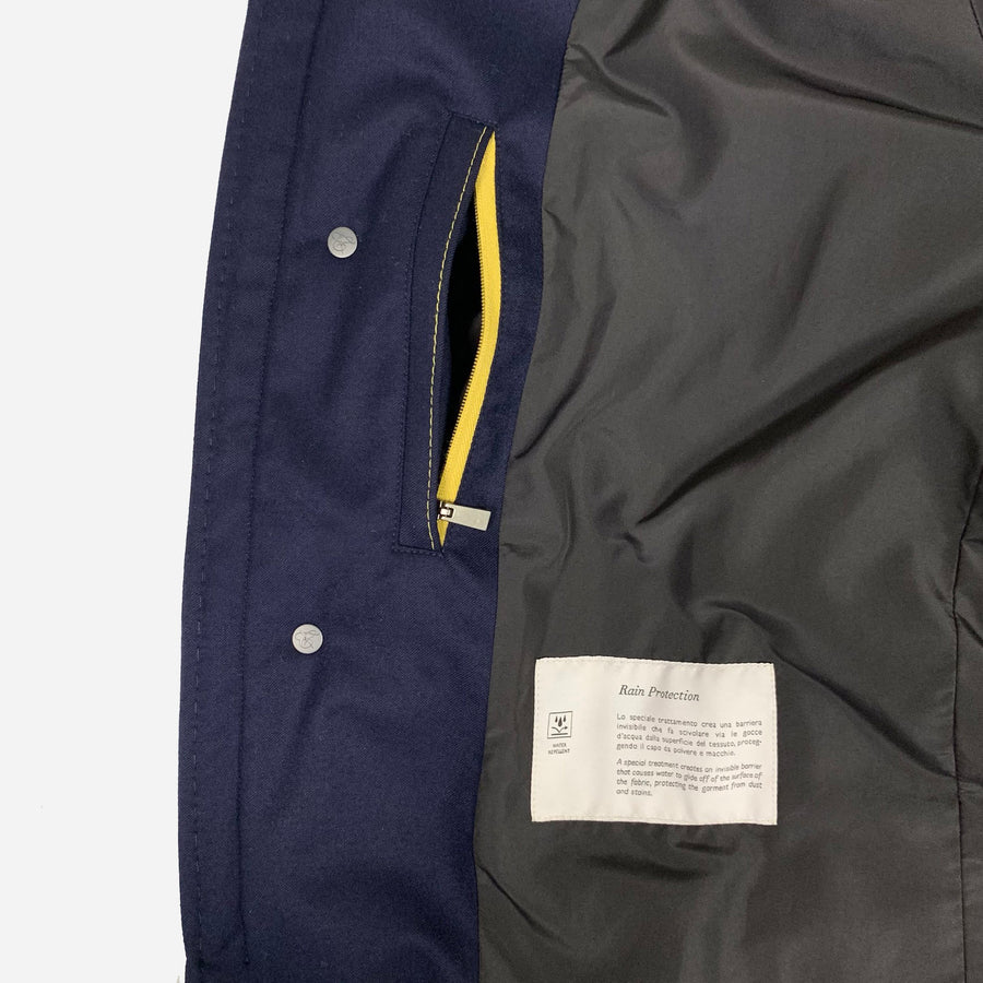 Canali Navy Wool Coat <br> Size 44 UK