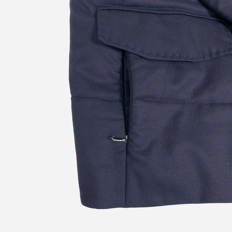 Canali Navy Wool Coat <br> Size 44 UK
