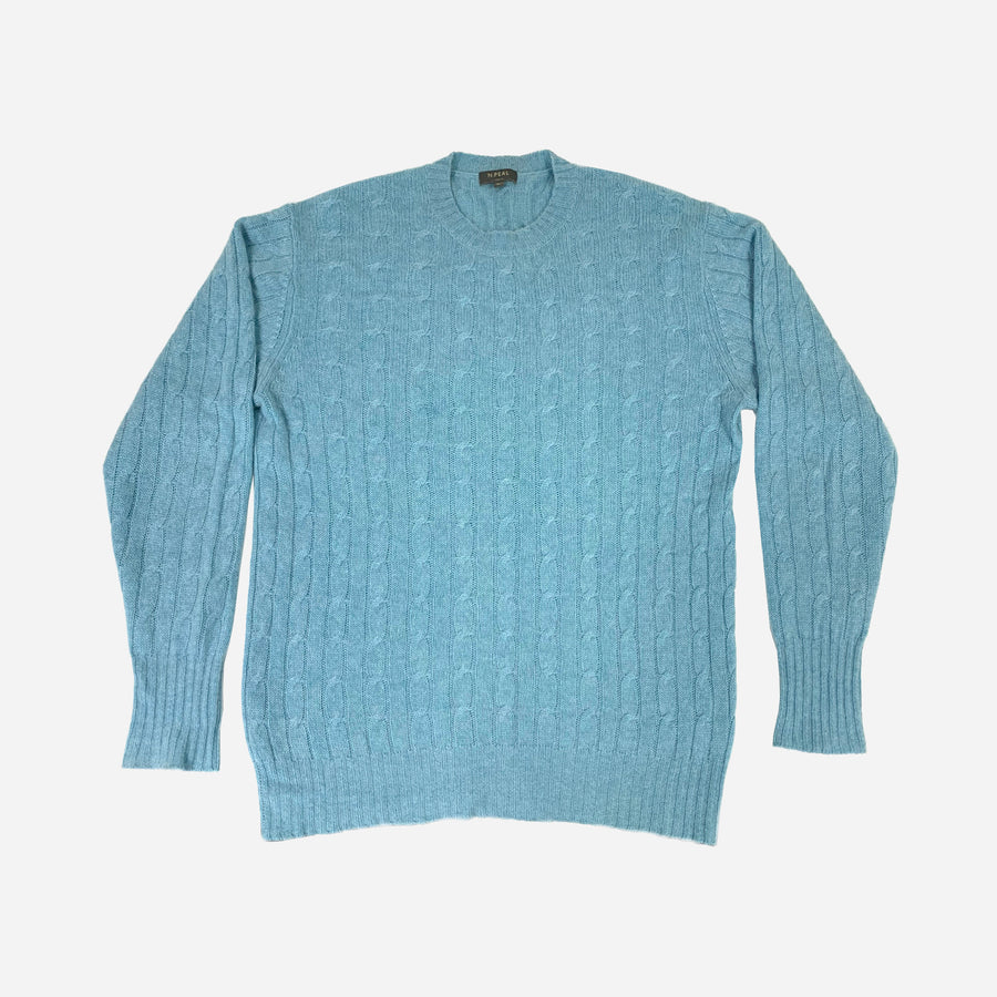 N. Peal Cable Cashmere Jumper <br> Size XL