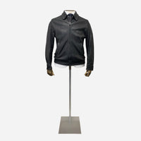 Canali leather cheap jacket