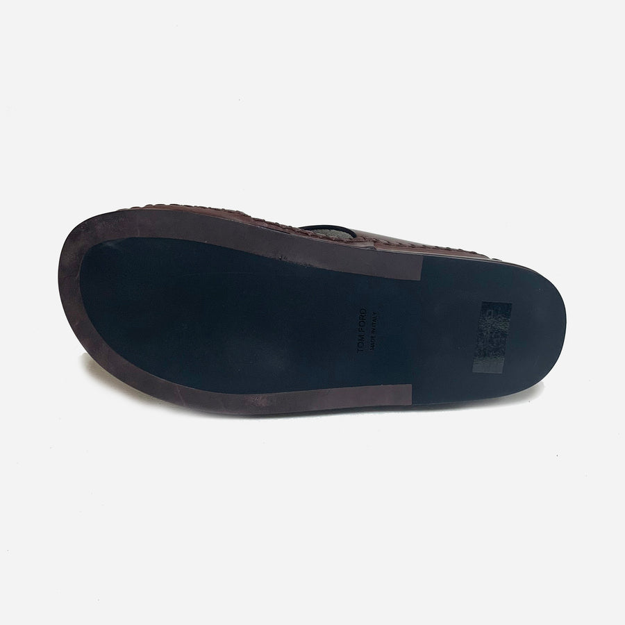 Tom Ford Leather Sandals <br> Size 8.5 UK